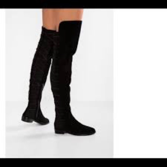 Vince Camuto Coatia Black Suede Over-the-Knee Boots - Picture 6 of 17